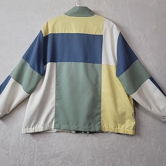 Vtg Allison Daley Womens Size 22W Color Block Windbreaker Jacket Lightweight 90s - Picture 5 of 16